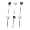 6pcs Highly Speed 1027 Flat Motor Mini Vibration Motor for DIY Projects and Health Products 11000RPM, Easy Installation