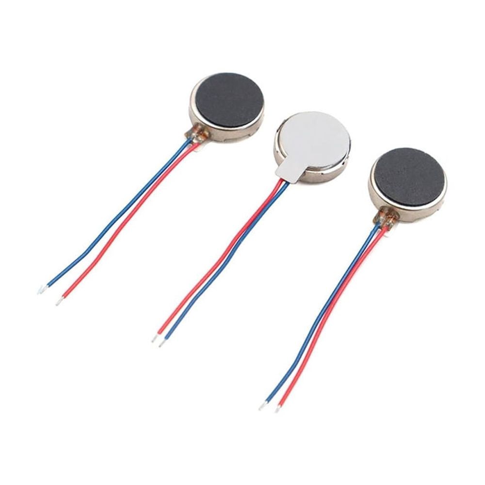 6pcs Highly Speed 1027 Flat Motor Mini Vibration Motor for DIY Projects and Health Products 11000RPM, Easy Installation