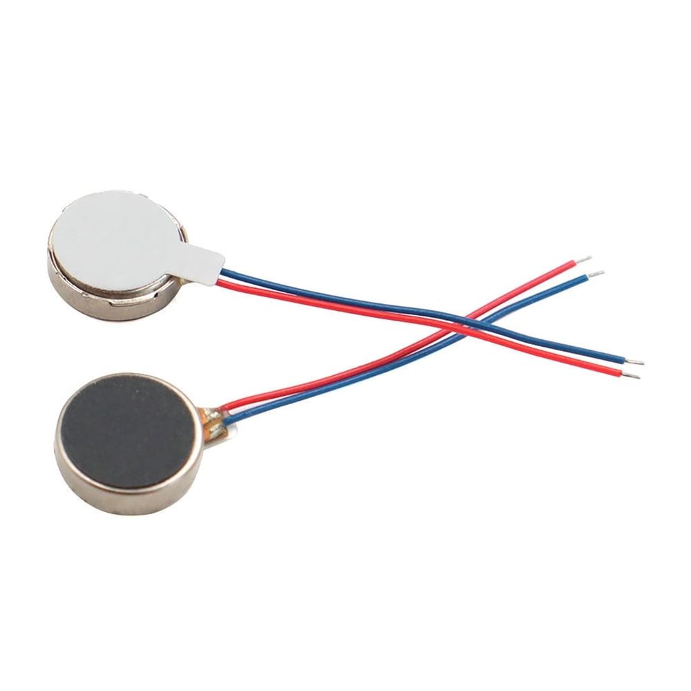 6pcs Highly Speed 1027 Flat Motor Mini Vibration Motor for DIY Projects and Health Products 11000RPM, Easy Installation