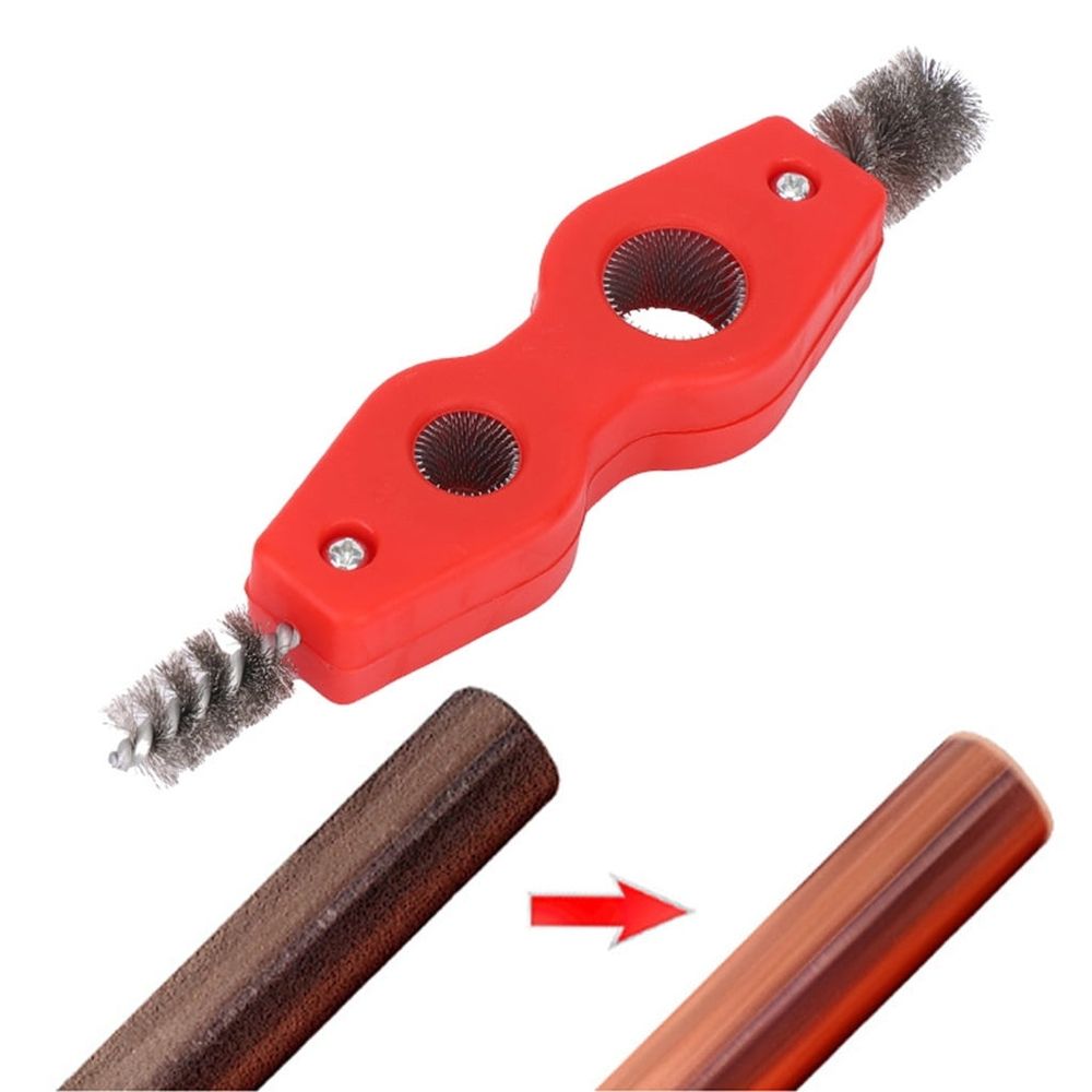 4 In 1 Wire Brush for Car Battery Terminals and Copper Tubing Cleaning with Double Headed Copper Pipe Cleaner