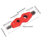 4 In 1 Wire Brush for Car Battery Terminals and Copper Tubing Cleaning with Double Headed Copper Pipe Cleaner