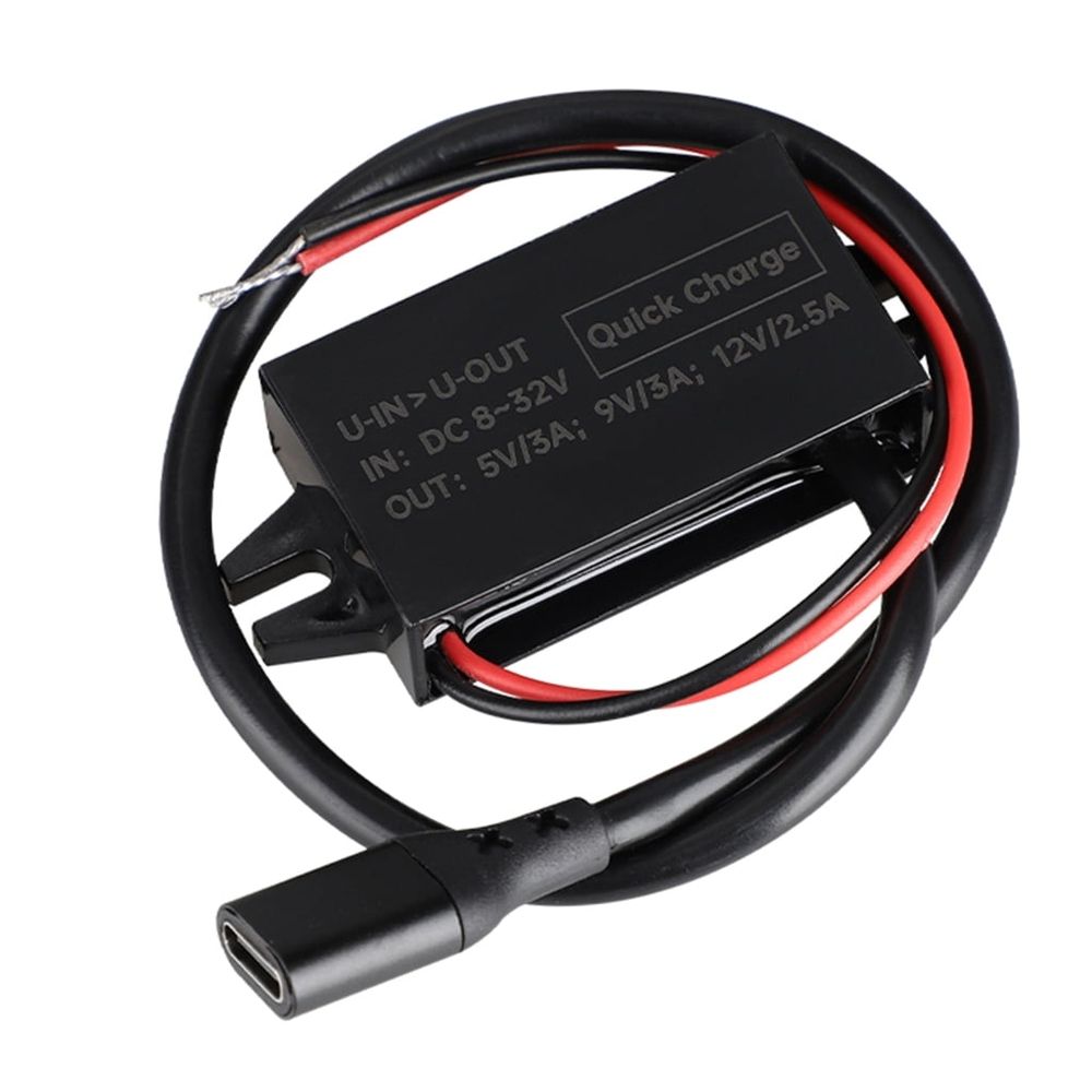 30W Type C Output Charger 8V-32V to 5V/9V/12V Power Converter For 12V 24V Automobiles Motorbikes Accessories