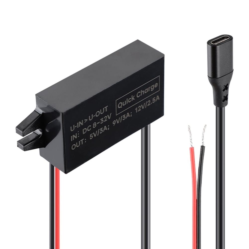 30W Type C Output Charger 8V-32V to 5V/9V/12V Power Converter For 12V 24V Automobiles Motorbikes Accessories