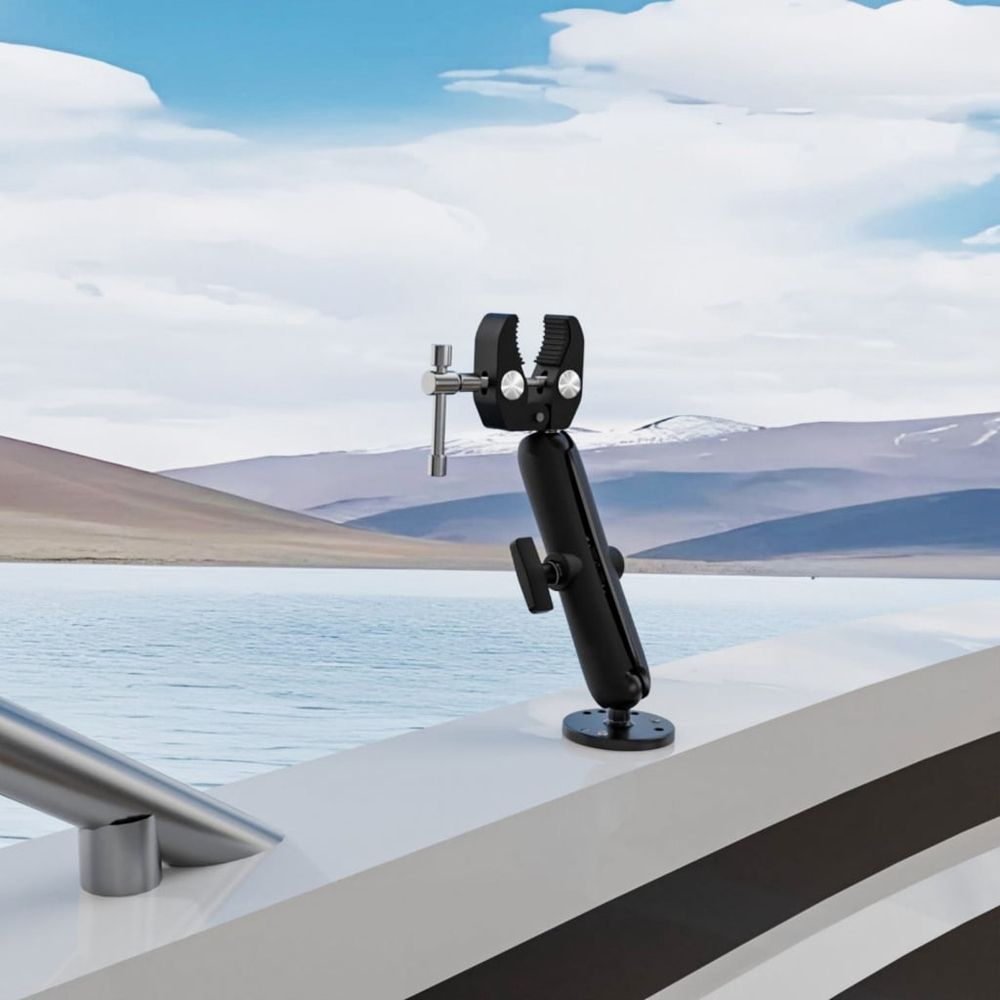 Light Weight Trolling Motor Mounting Stabilizer Bracket for 0.6" to 2" Boat Rails Secure Trolling Motor Mount