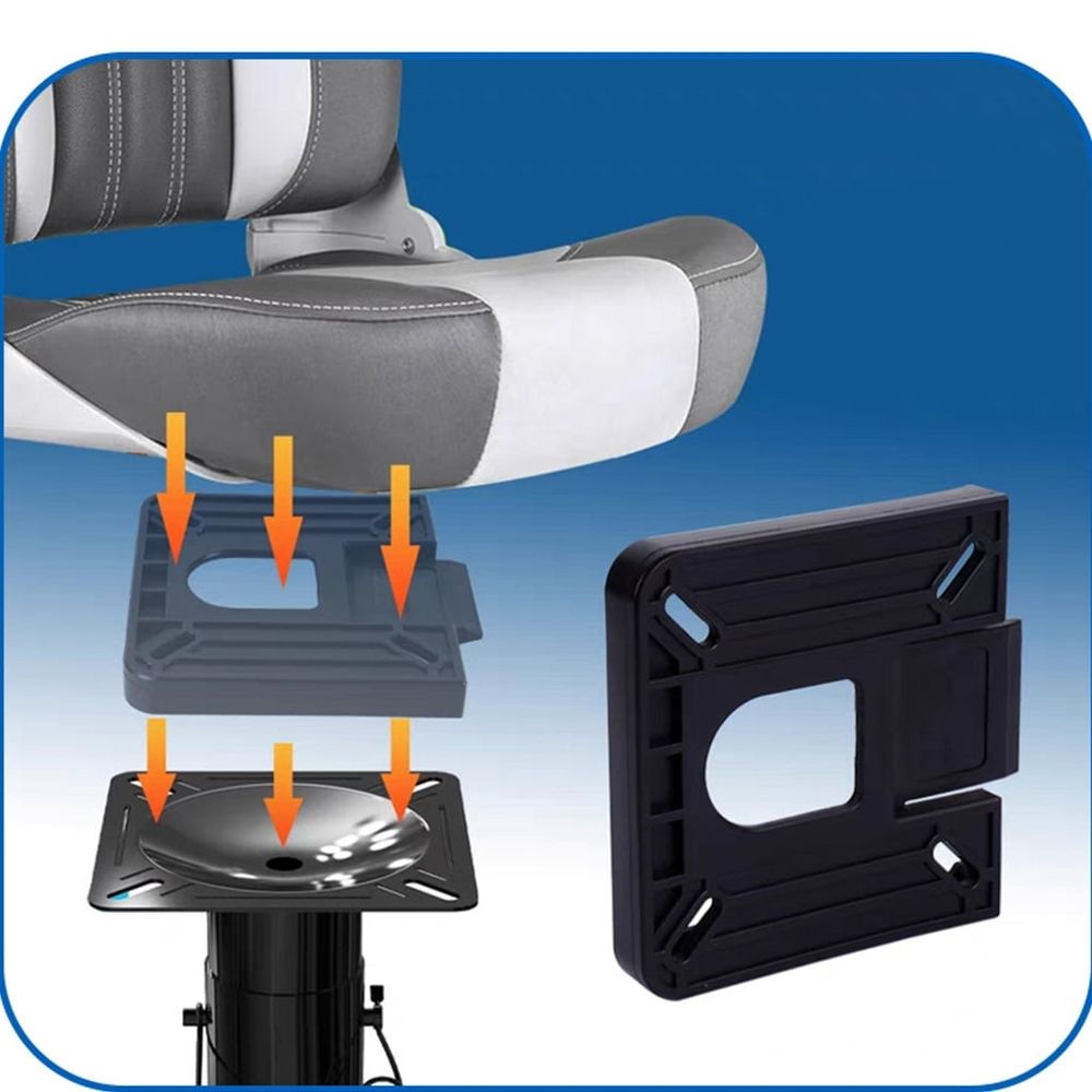 Simple Install ABS Plastic Boat Seat Base With Quick Disconnect Function For Pontoon And Fishing Boats