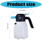 Cordless Foam Bottle Electric Foam Sprayer for Car Washing Garden Watering Home Cleaning 1.8L Handheld Tool