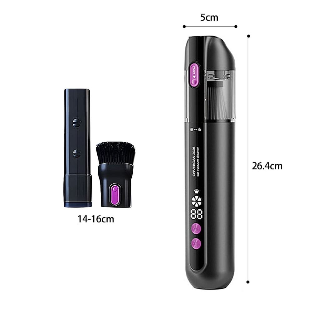Flexible Car Vacuum Using Brushless Motor And Type C Fast Charging Perfect For Vehicles Furniture