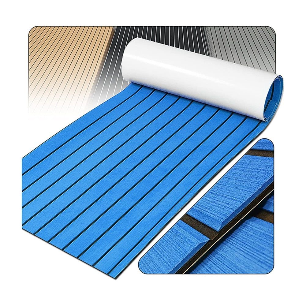 Foam Teak Decking EVA Marine Flooring Faux Boat Sheet Accessories Blue 450X2400mm