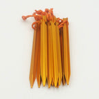 Worgeous Camping Tent Stake and Rope Set with 10 Aluminum Alloy Pegs, 4 Reflective Guy Lines, and Windproof Buckles