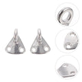2Pcs Premium Plated Silver Steel Boat Hooks Practical Durable Marine Mudboard Hooks