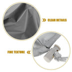 Worgeous Pontoon Boat Bench Chair Cover Grey Waterproof 1Set 63x60x55in