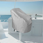Worgeous Pontoon Boat Bench Chair Cover Grey Waterproof 1Set 63x60x55in