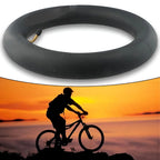 12-Inch Electric Scooter Inner Tube, Rubber Straight-Through Bend Valve for E-Scooter E-Bike, Black Replacement Tire Tube for 12x2.125/12x2.50, High-Strength Butyl Rubber