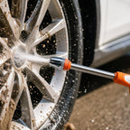 High Pressure Car Wash Tool with Metal Extension Wand Heavy Duty Long Pole Pressure Washer Accessory for Outdoor Surface Rinsing Truck Bed and Second Story Cleaning