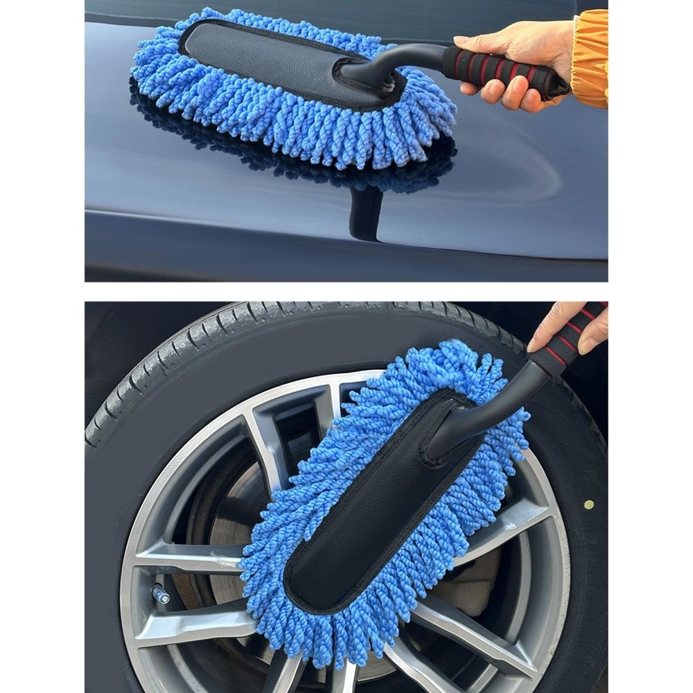 Car Wash Mop Soft Bristle Cleaning Tool Dusting Duster with Ergonomic Handle for Efficient Vehicle Interior and Exterior Cleaning