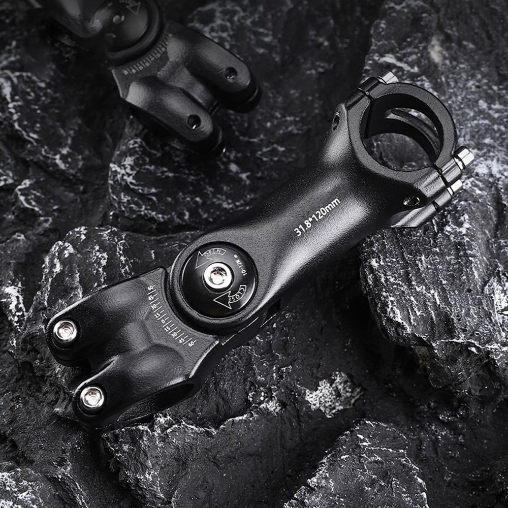 Aluminum Alloy Bike Handlebar Riser Adjustable Handlebar Stem Aluminum Alloy Bike Handlebar Variable 60 Degree Angle Front Fork Stem Adapter for Road Bike Mountain Bike Bike Black 5 Siz