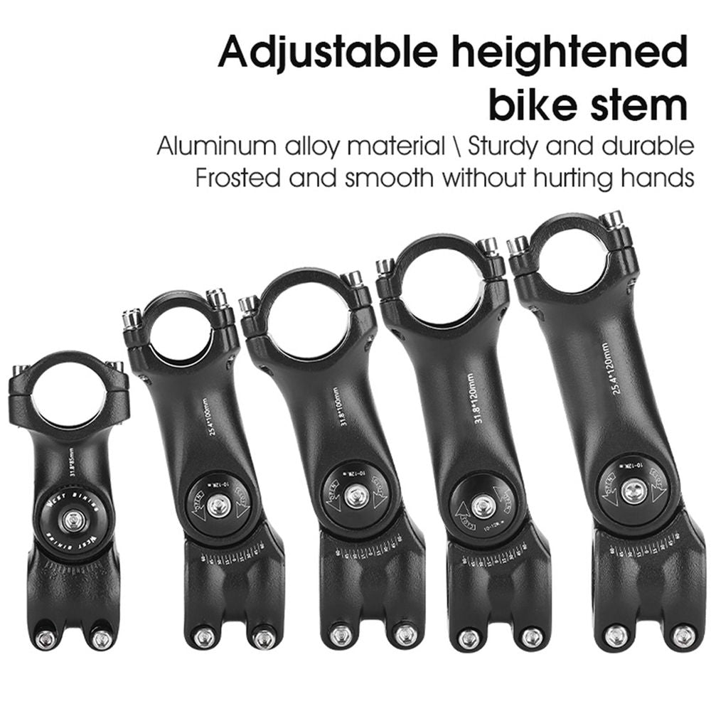Aluminum Alloy Bike Handlebar Riser Adjustable Handlebar Stem Aluminum Alloy Bike Handlebar Variable 60 Degree Angle Front Fork Stem Adapter for Road Bike Mountain Bike Bike Black 5 Siz