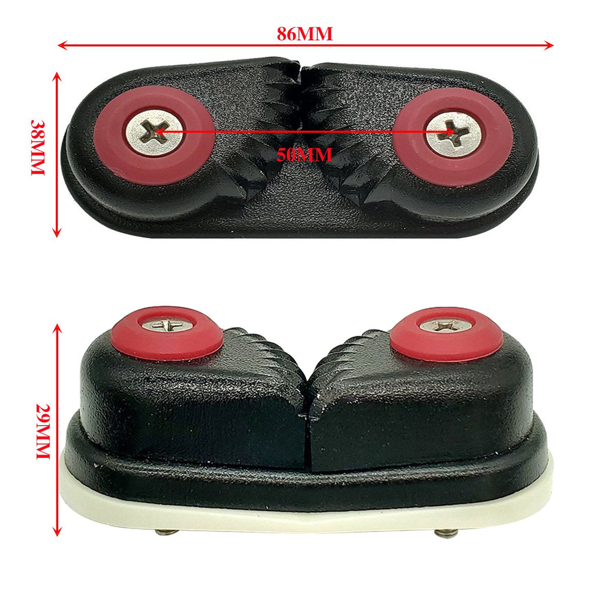 Cam Cleat Ball Bearing Fast Entry for Line Sizes Upto 86*39MM, Aluminum, Sailing Sailboat Kayak(3PCS)