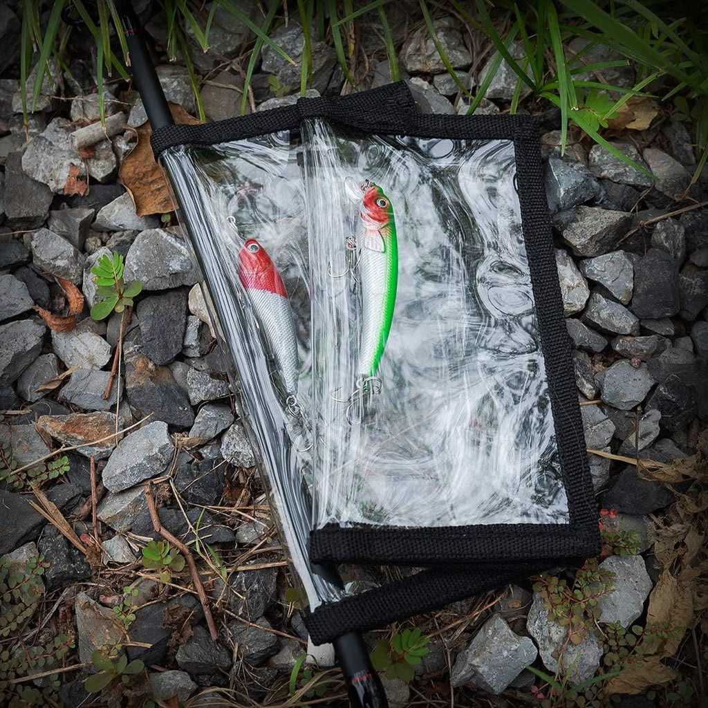 Fishing Lure Wraps 10 Packs Durable Clear PVC Lure Covers Keeps Fishing Safe Easily See Lures Fishing Hook Covers Bait Storage (10pcs 5L+5M)
