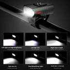Bike Light, High Lumens Super Bright Bicycle Lite, USB Rechargeable Bike Headlight & Taillight Set, Waterproof Safety Bike Front & Rearlight for Road, Mountain, Night Riding