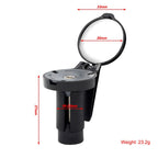 Bike Bar End Rear View Mirror 2 Pack - Adjustable HD Convex Glass Rearview Mirror for Road Bike Drop Bar End or Handlebar End of Mountain Bike, Bicycles, Scooters
