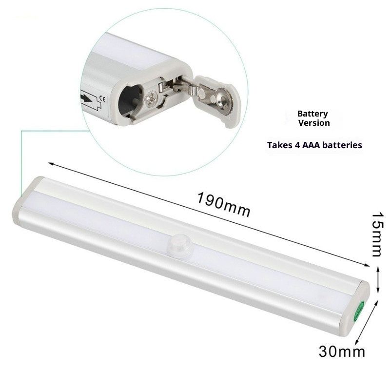 Motion Activated RV Step Lights, 10 LED Battery Operated Motorhome Motion Sensor led Light Strip, Magnetic Night Light Bar for Motorhome Travel,Travel Trailers, Camper (2 Pack)