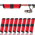 8 Pack Fishing Lure Covers Bait Gloves Lure Shield Wrap Fishing Hook Cover Easily See Bait Storage Protector Guard to Keep Fishermen Safe for  Rod（red）
