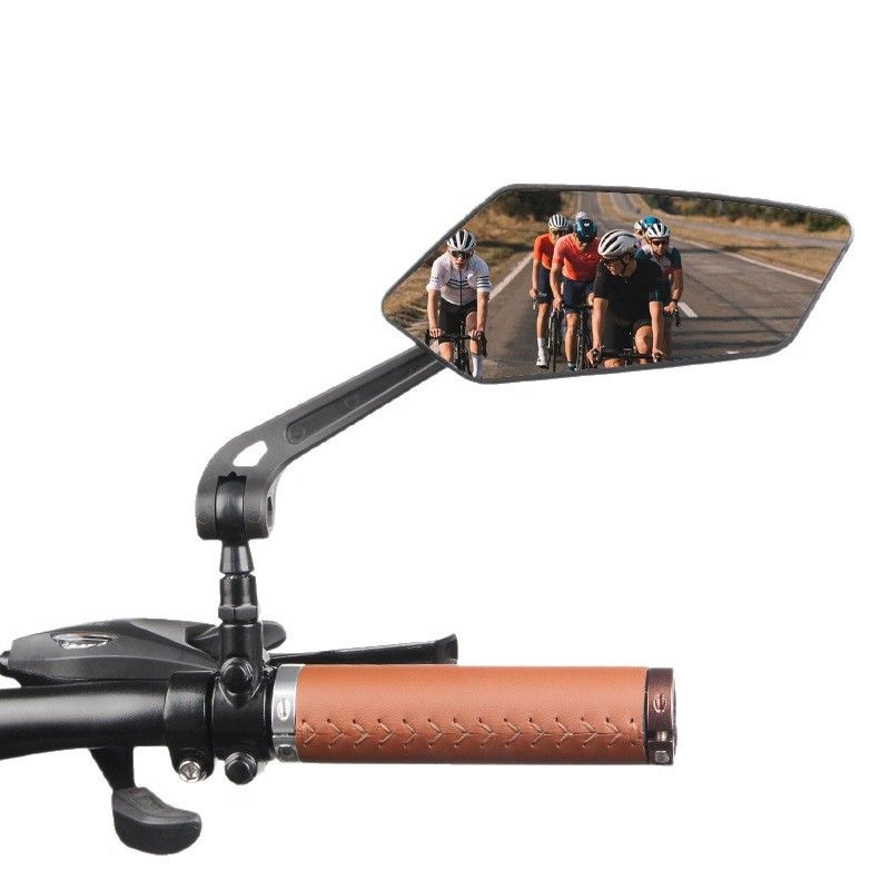 1 Pair Bike Mirror Handlebar [Left + Right], HD Glass Bicycle Mirror, 360° Rotatable Adjustable Shockproof Rearview Mirror, for E-Bike Mountain Bike Road Bike Electric Scooter