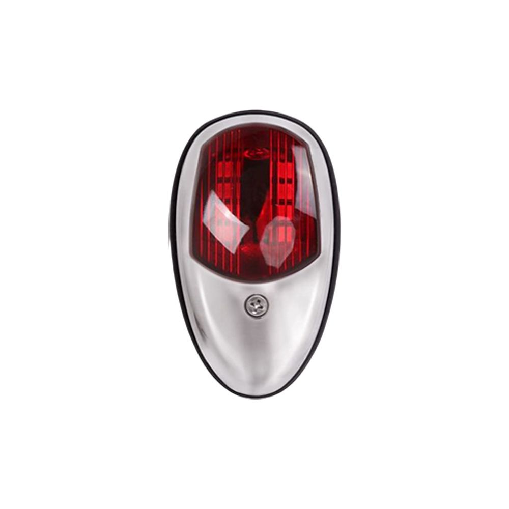 Boat Navigation Lights Red and Green Bow Light LED  Vertical Mount 1 Pair (Vacuum Electroplate Silver)
