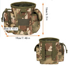 Compact Drawstring Tactical Dump Pouch Bag Dog Treat Training Pouch for Range Shooting, Hunting Airsoft ，Also As Training Bag for Doggie Puppy Treat Snack Pet Toys