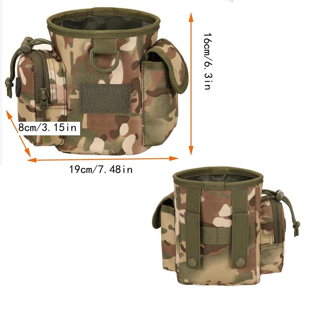 Compact Drawstring Tactical Dump Pouch Bag Dog Treat Training Pouch for Range Shooting, Hunting Airsoft ，Also As Training Bag for Doggie Puppy Treat Snack Pet Toys