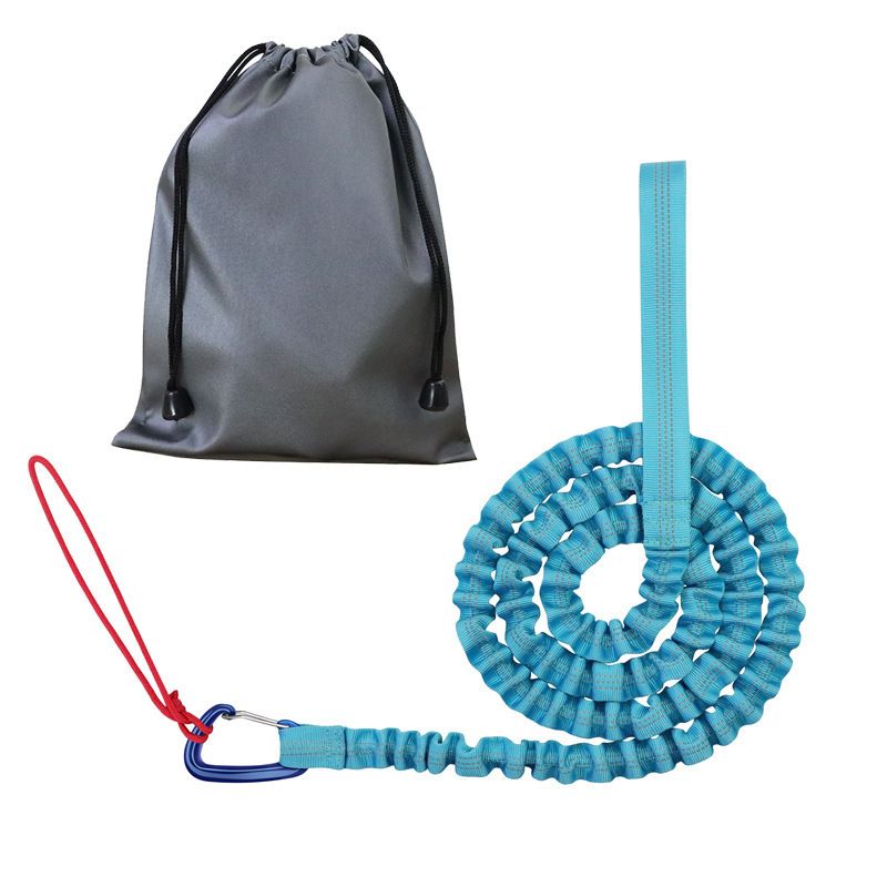 Bike Bungee Tow Rope for Kids, Child Bike Stretch Bungee Cord Pull Behind Attachment High Strength Bicycle Towing Strap with Carabiner, Mountain Bike Tow Rope(blue)