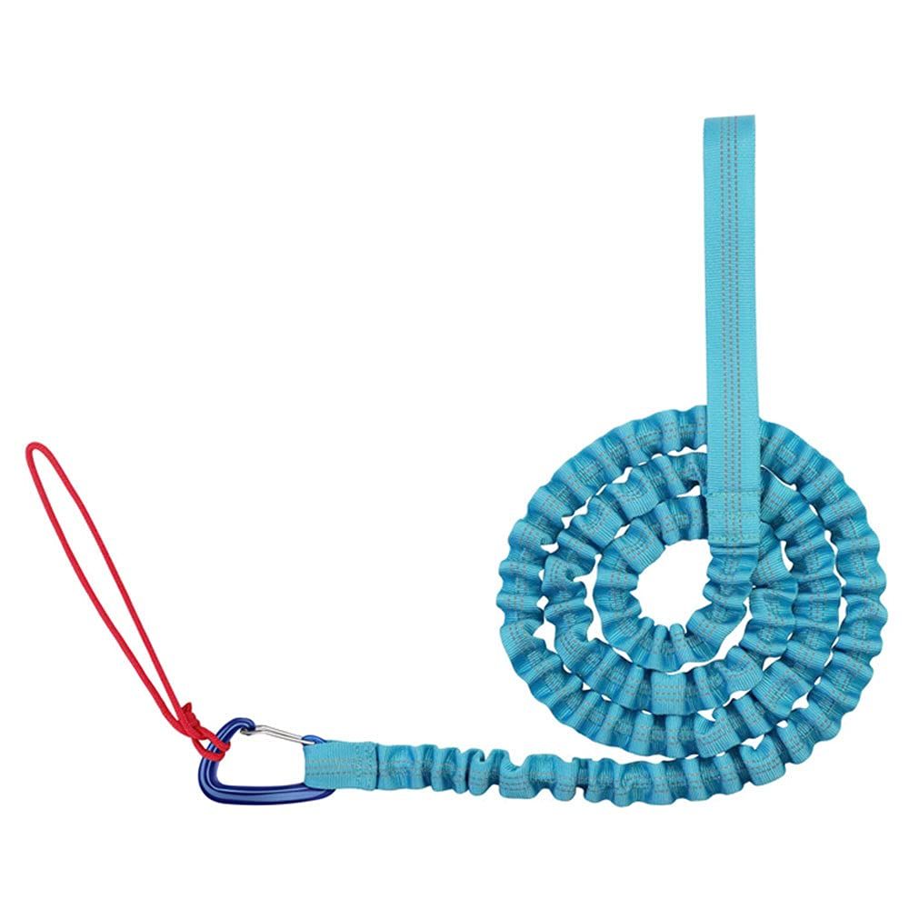 Bike Bungee Tow Rope for Kids, Child Bike Stretch Bungee Cord Pull Behind Attachment High Strength Bicycle Towing Strap with Carabiner, Mountain Bike Tow Rope(blue)