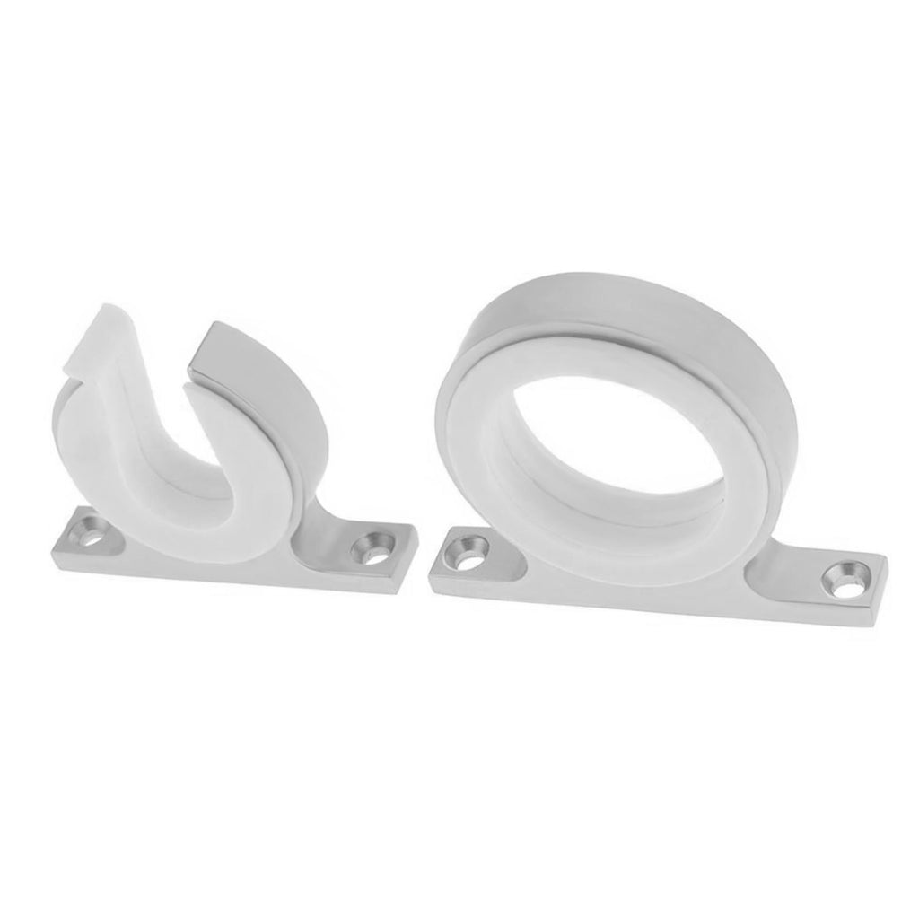 Boat Fishing Rod Hanger - Marine Fishing Reel Storage Rack Holder for Car RV Van Yacht Ship, Smooth Polished Aluminum(2 pcs)