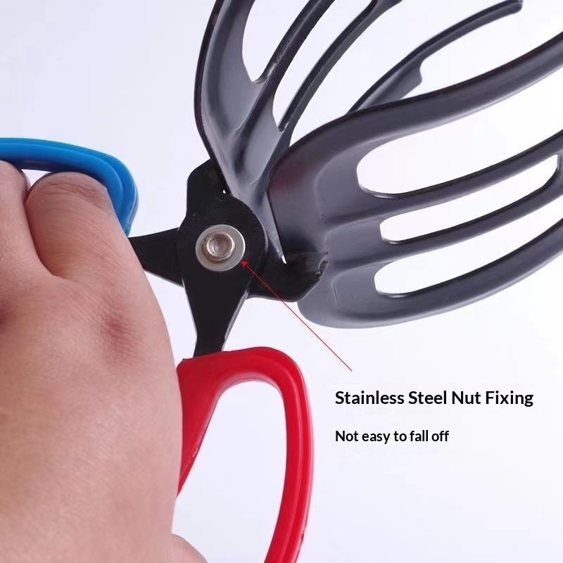 Fish Grabber, Three Claw Power Grip Fish Pliers, Non-Slip Metal Fish Gripper with Comfortable Plastic Handle, Fishing Pincer Dehooker for River Fishing, Sea Fishing, Ice Fishing
