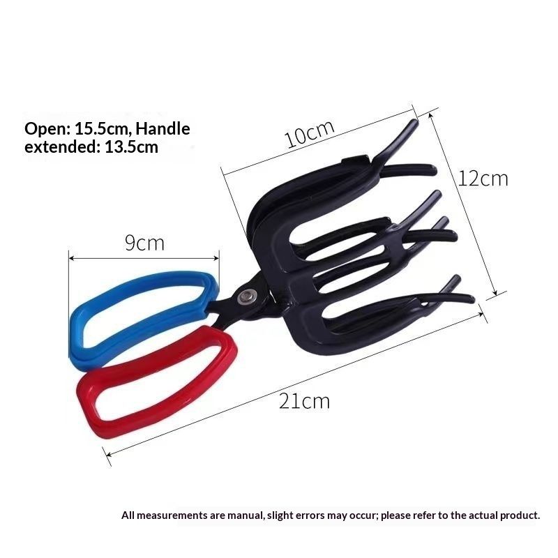 Fish Grabber, Three Claw Power Grip Fish Pliers, Non-Slip Metal Fish Gripper with Comfortable Plastic Handle, Fishing Pincer Dehooker for River Fishing, Sea Fishing, Ice Fishing