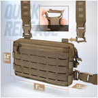 Chest Rig Pack for Men, Running Chest Bag with Front Loop Recon Chest Rigs for Hunting Outdoor 9 x 5.9 x 1.5 in