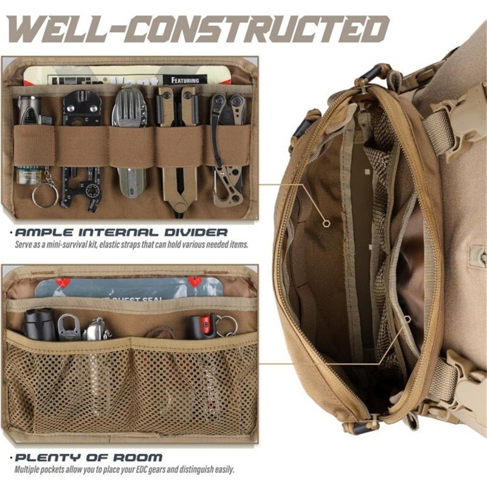 Chest Rig Pack for Men, Running Chest Bag with Front Loop Recon Chest Rigs for Hunting Outdoor 9 x 5.9 x 1.5 in