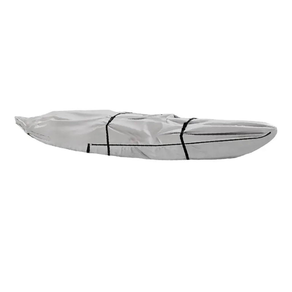 UPF 50+ Kayak Cover, Dustproof Canoe Cover for Outdoor Storage, 420D Waterproof Kayak Cover for Fishing Boat, Gray (Silver, 10ft)