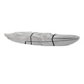UPF 50+ Kayak Cover, Dustproof Canoe Cover for Outdoor Storage, 420D Waterproof Kayak Cover for Fishing Boat, Gray (Silver, 10ft)