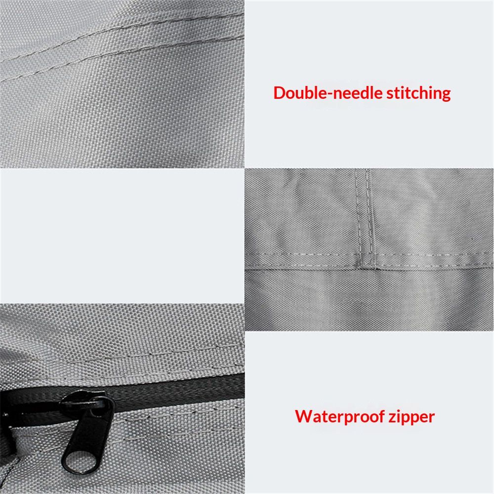 UPF 50+ Kayak Cover, Dustproof Canoe Cover for Outdoor Storage, 420D Waterproof Kayak Cover for Fishing Boat, Gray (Silver, 10ft)