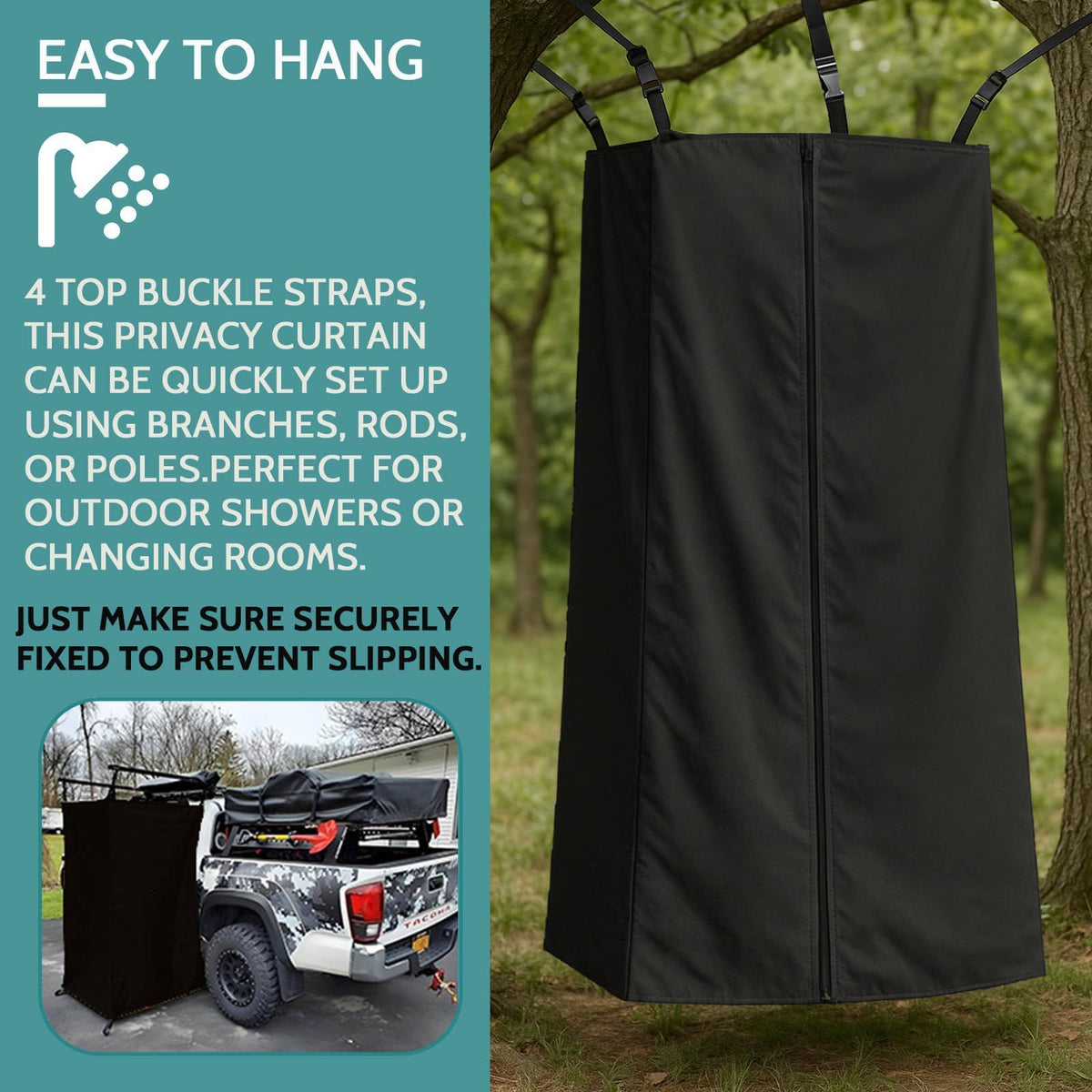 420D Privacy Tent for Boat, Heavy Duty Hanging Changing Room for Top  Portable Privacy Station for Pontoons (black  183*77*69cm）