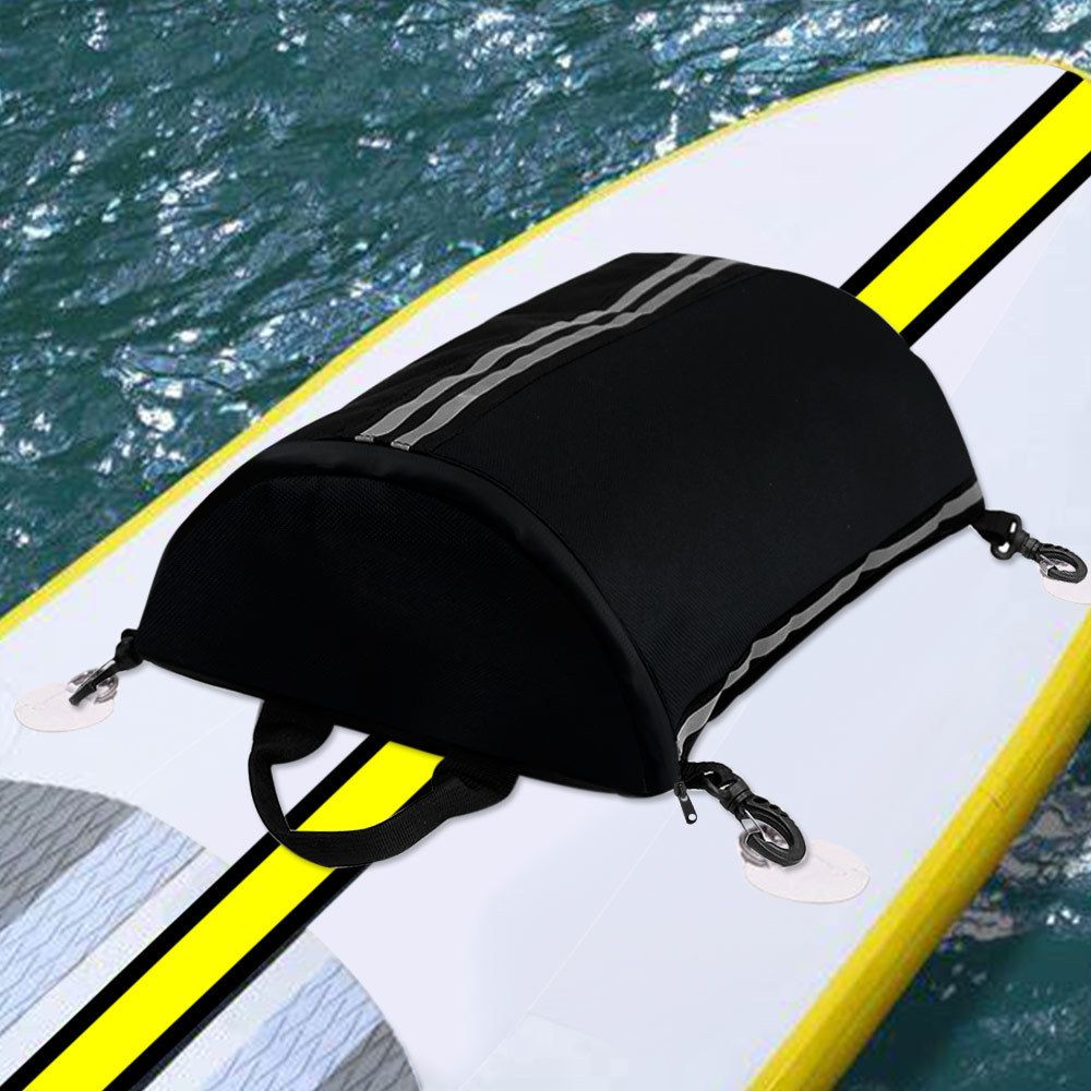 Sports Coated Deck Bag for and Kayaks, Black,Reflective Stand Up Paddleboard Storage Accessories with Hooks for Paddle Board Surf Board Kayak Boat Canoe