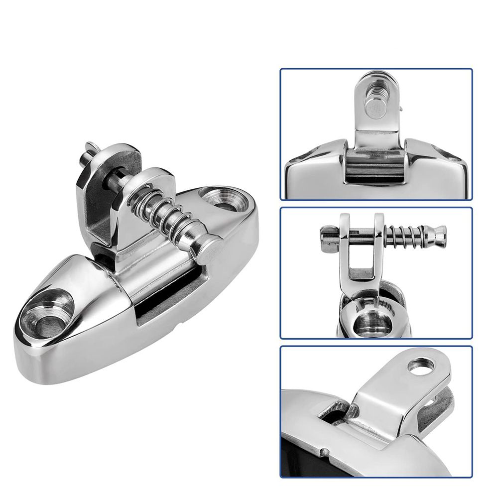 Boat Top Swivel Deck Hinge with Removable Pin, 180 Degree Adjustable,316 Stainless Steel, Marine Top Hardware(2 Pieces,Excluding screws)