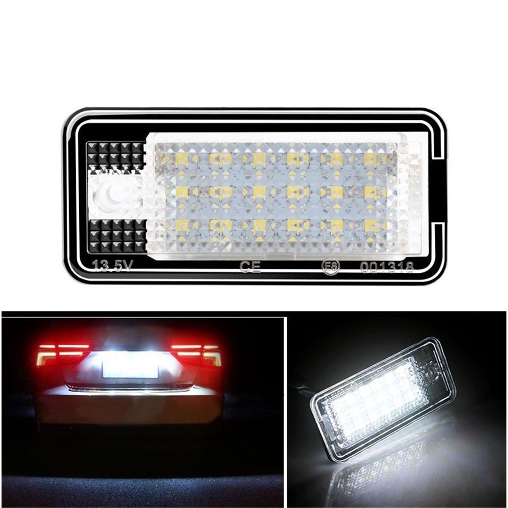License Plate Lights LED Tag Lamps for A3 S3 A4 S4 A6 S6 A8 S8 Q7 RS4 License Number Plate Lamps, 6500K Xenon White, 2 Packs