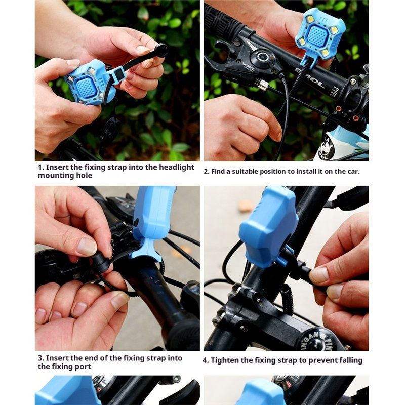 140dB Electric Bike Horn with Headlight, 2 in 1 Bicycle Horn 5 Sound Modes USB-C Rechargeable, Bike Bell with Large Range Floodlight Bike Horn for Adults Kids Bike Scooter