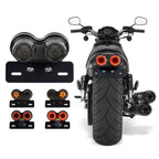 10W 20-LED Motorcycle Tail Light Integrated Driving&Brake Light Turn Signal Lamp With License Plate Bracket