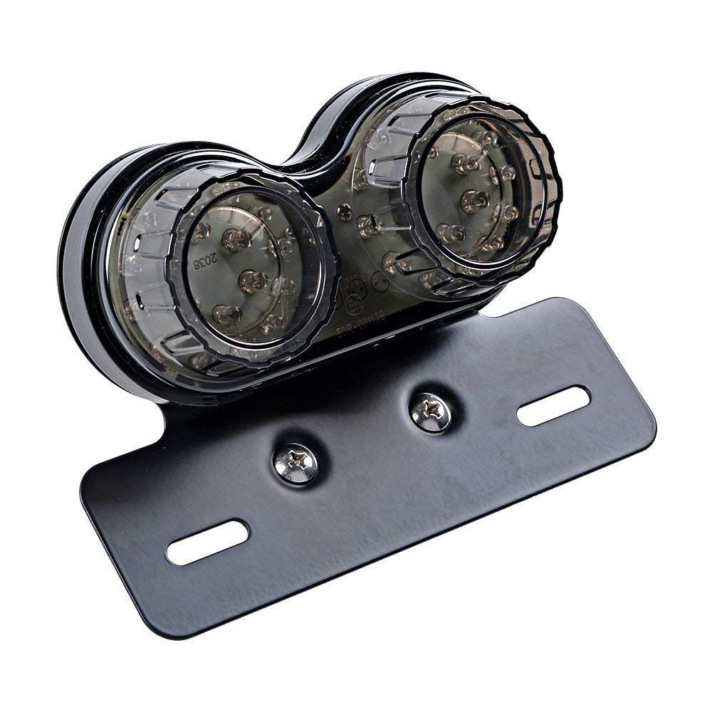 10W 20-LED Motorcycle Tail Light Integrated Driving&Brake Light Turn Signal Lamp With License Plate Bracket