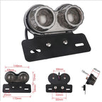10W 20-LED Motorcycle Tail Light Integrated Driving&Brake Light Turn Signal Lamp With License Plate Bracket