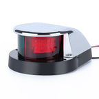 2pcs LED Boat Navigation Light Red and Green LED Marine Navigation Light Boat Bow Light for Pontoon and Small Boat (Silver)